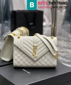 Túi xách YSL khoác vai siêu cấp màu trắng size 24cm - 487206