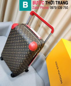 Vali LV size 20 in (size cabin) du lịch họa tiết monogram viền đỏ - M23203