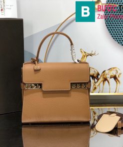 Túi xách Delvaux tempete cao cấp da bê size 21.5m màu vàng đồng