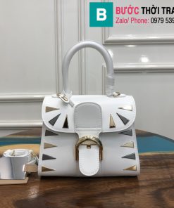 Túi xách Delvaux cao cấp da bê size 20cm màu trắng