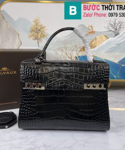 Túi xách Delvaux tempete cao cấp da ca sấu size 27.5cm màu đen
