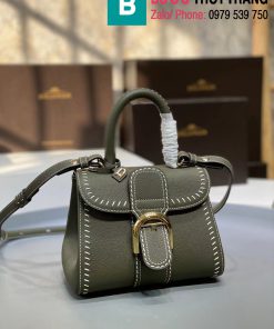 Túi xách Delvaux - Brillant cao cấp da bê size 20cm màu xanh rêu