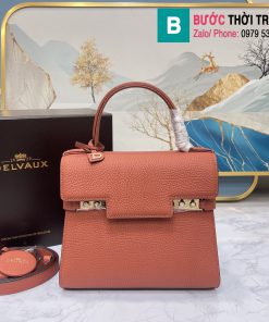 Túi xách Delvaux tempete cao cấp da bê size 21.5m màu gạch