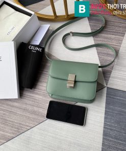 Túi Xách Celine Medium Classic In Red siêu cấp da bê màu xanh size 24cm