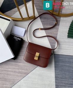 Túi Xách Celine Medium Classic In Red siêu cấp da bê màu đỏ đô size 24cm