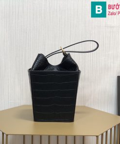 Túi Xách Celine Triope Strap Box siêu cấp da cá sấu màu đen size 10.5cm