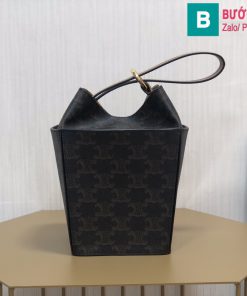 Túi Xách Celine Triope Strap Box siêu cấp da bò màu nâu size 10.5cm