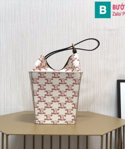 Túi Xách Celine Triope Strap Box siêu cấp da bò màu trắng size 10.5cm
