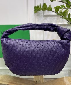 Túi xách Bottega Veneta hobo bag cao cấp da bê màu tím than size 46cm