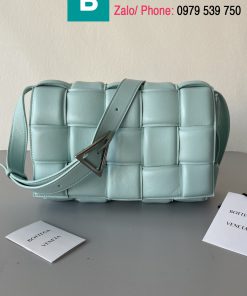 Túi xách Bottega Veneta Cassette bag cao cấp da bê màu xanh nhạt size 26cm