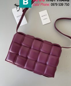 Túi xách Bottega Veneta Cassette bag cao cấp da bê màu tím size 26cm