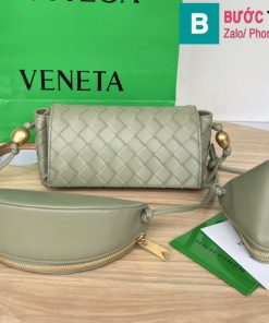 Túi xách Bottega Venetae cao cấp da bê màu xám size 18cm