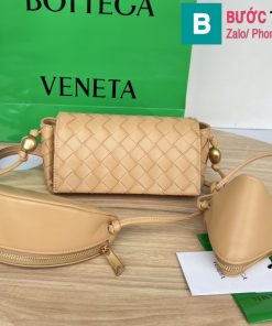 Túi xách Bottega Venetae cao cấp da bê màu nude size 18cm