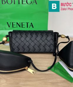 Túi xách Bottega Venetae cao cấp da bê màu đen size 18cm