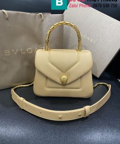 Túi xách Bvlgari Serpenti Reverse siêu cấp da bê màu nude size 20cm