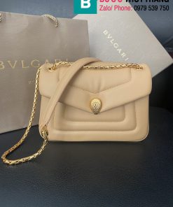 Túi xách Bvlgari Serpenti Reverse siêu cấp da bê màu nude size 25.5cm