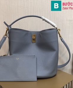 Túi Xách Celine Teen Bucket siêu cấp bò màu ghi size 23cm