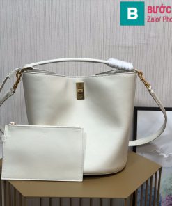Túi Xách Celine Teen Bucket siêu cấp bò màu trắng size 23cm