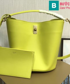 Túi Xách Celine Teen Bucket siêu cấp da bò màu vàng size 23cm