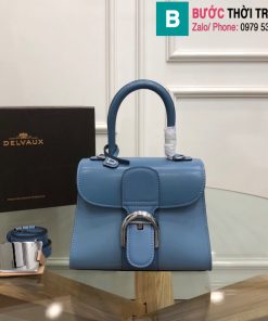 Túi xách Delvaux - Brillant cao cấp da bê size 20cm màu xanh