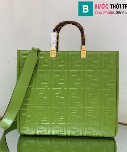 Túi xách Fendi tote siêu cấp da bê màu xanh size 35cm