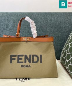 Túi xách Fendi Peekaboo X-tote siêu cấp canvas màu be size 40cm