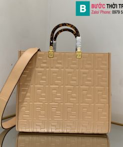 Túi xách Fendi tote siêu cấp da bê màu nude size 35cm