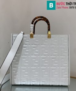 Túi xách Fendi tote siêu cấp da bê màu trắng size 35cm