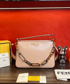 Túi xách Fendi siêu cấp da bê màu hồng size 35cm