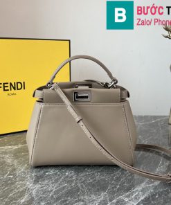 Túi xách Fendi Peekaboo siêu cấp da cừu màu nude size 23cm
