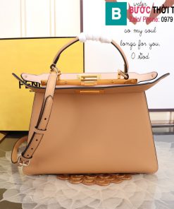 Túi xách Fendi peekaboo siêu cấp da bê màu nude size 33cm