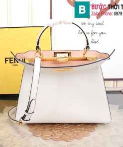 Túi xách Fendi peekaboo siêu cấp da bê màu trắng size 33cm