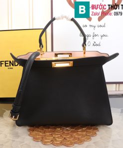 Túi xách Fendi peekaboo siêu cấp da bê màu đen size 33cm