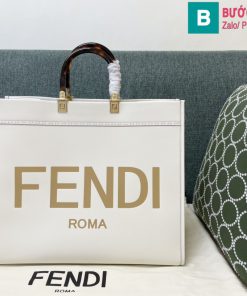 Túi xách Fendi tote sunshine siêu cấp da bê màu trắng size 36cm