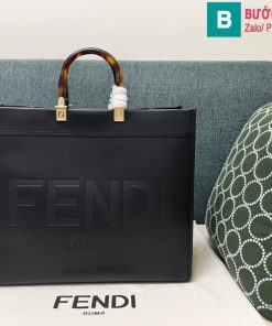Túi xách Fendi tote sunshine siêu cấp da bê màu đen size 36cm