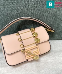 Túi xách Fendi x Versace Baguette siêu cấp da bê màu hồng size 20cm