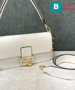 Túi xách Fendi x Versace Baguette siêu cấp da bê màu trắng size 28cm