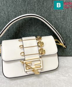 Túi xách Fendi x Versace Baguette siêu cấp da bê màu trắng size 20cm
