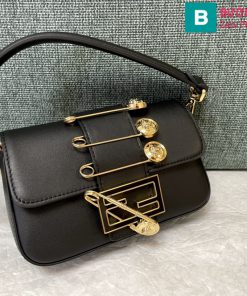 Túi xách Fendi x Versace Baguette siêu cấp da bê màu đen size 20cm