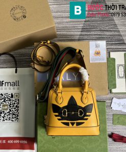 Túi xách Gucci 1955 Adidasx siêu cấp da bê màu vàng size 20cm