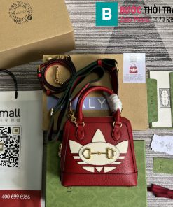 Túi xách Gucci 1955 Adidasx siêu cấp da bê màu đỏ size 20cm
