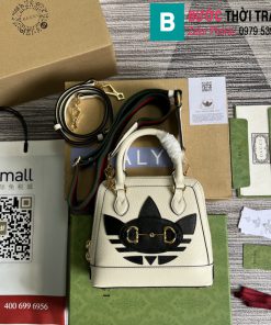 Túi xách Gucci 1955 Adidasx siêu cấp da bê màu trắng size 20cm