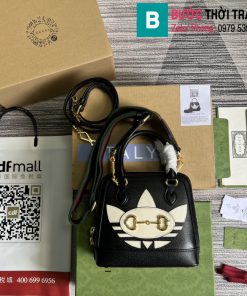 Túi xách Gucci 1955 Adidasx siêu cấp da bê màu đen size 20cm