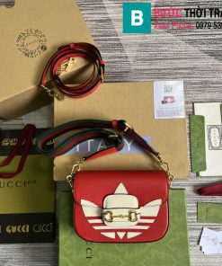 Túi xách Gucci 1955 Adidasx siêu cấp da bê màu đỏ size 20cm