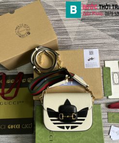 Túi xách Gucci 1955 Adidasx siêu cấp da bê màu trắng size 20cm