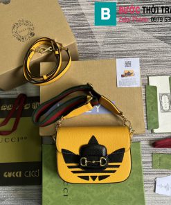 Túi xách Gucci 1955 Adidasx siêu cấp da bê màu vàng size 20cm