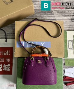 Túi xách Gucci Diana Small tote bag siêu cấp da bê màu tím size 20cm