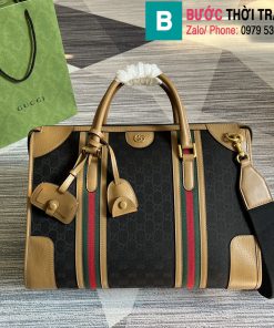 Túi xách Gucci Large Satchel Bag siêu cấp da bê màu đen nâu size 40cm