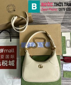 Túi xách Gucci small shoulder bag da bê màu trắng size 25cm