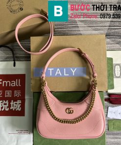 Túi xách Gucci small shoulder bag da bê màu hồng size 25cm